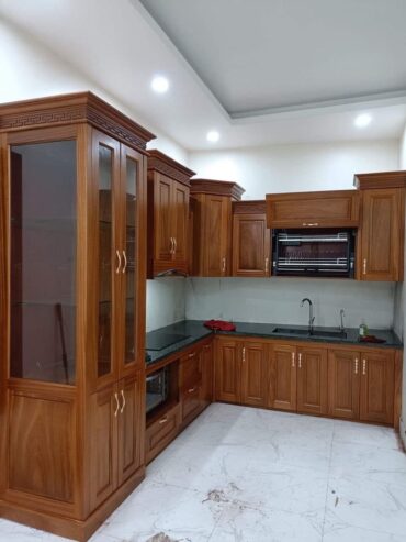 Locally wooden kitchen set up