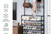 Multifunctional shoe rack and hat rack